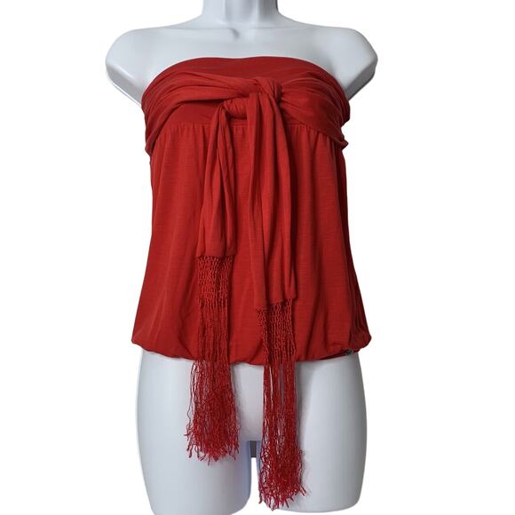 Ted Baker Sleeveless Top Tassel Wrap Tie Red Size 1 XS Summer Party - Picture 5 of 16